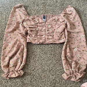 Floral pink blouse, size medium, Windsor brand